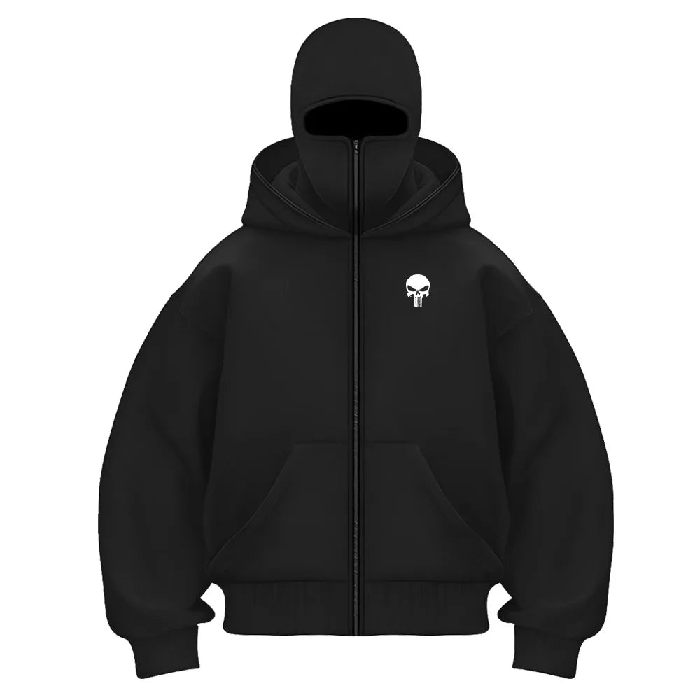 Balaclava Half-Zip Fleece Hoodie