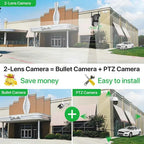 Dual-Lens 4MP 8MP Outdoor PTZ Camera