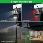 Dual-Lens 4MP 8MP Outdoor PTZ Camera