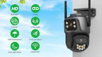 Dual-Lens 4MP 8MP Outdoor PTZ Camera