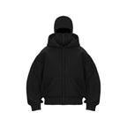Men's Balaclava Zip Hoodie, Winter Warm Face Mask Hooded Jacket