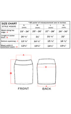 Shiny Metallic High Waist Pencil Skirt