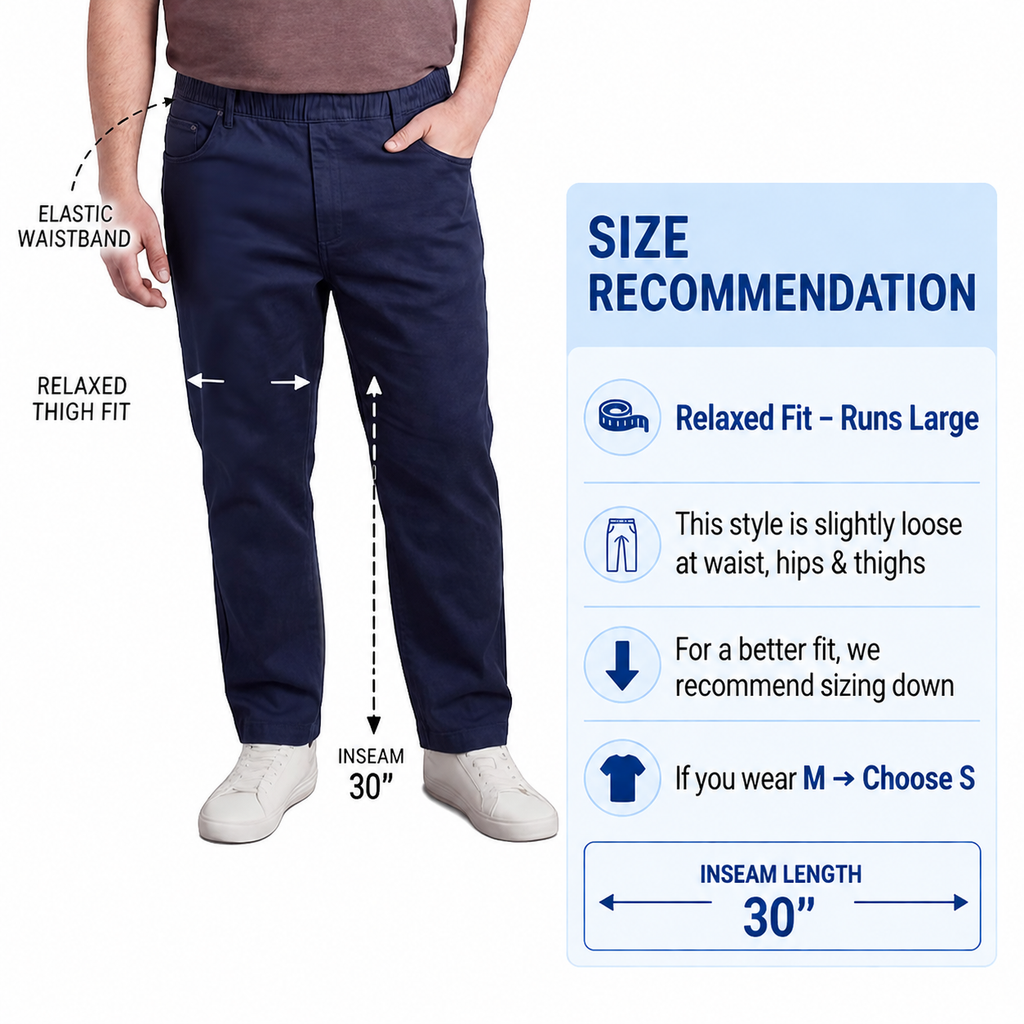 Pull-On Denim Twill Pants
