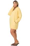 Soft Stretch French Terry Dress - Dusty Banana