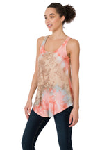 Flowy Tank - Tie Dye (Blue/Peach)