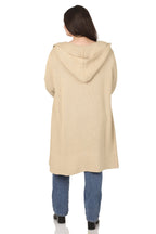 Hooded Sweater Cardigan (H. Beige)