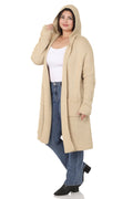 Hooded Sweater Cardigan (H. Beige)