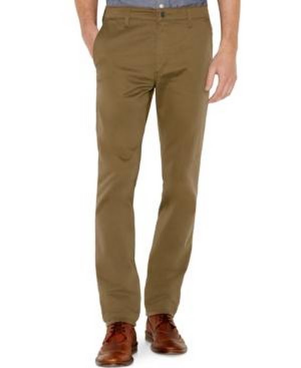 Olive Stretch Slim Fit Trousers