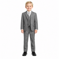 Boys Light Grey 5-Piece Suit Set