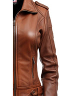 Women's Brown Leather Jacket