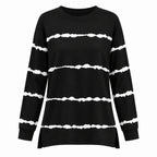 Tie-Dye Striped Black Sweatshirt