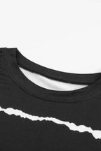 Tie-Dye Striped Black Sweatshirt