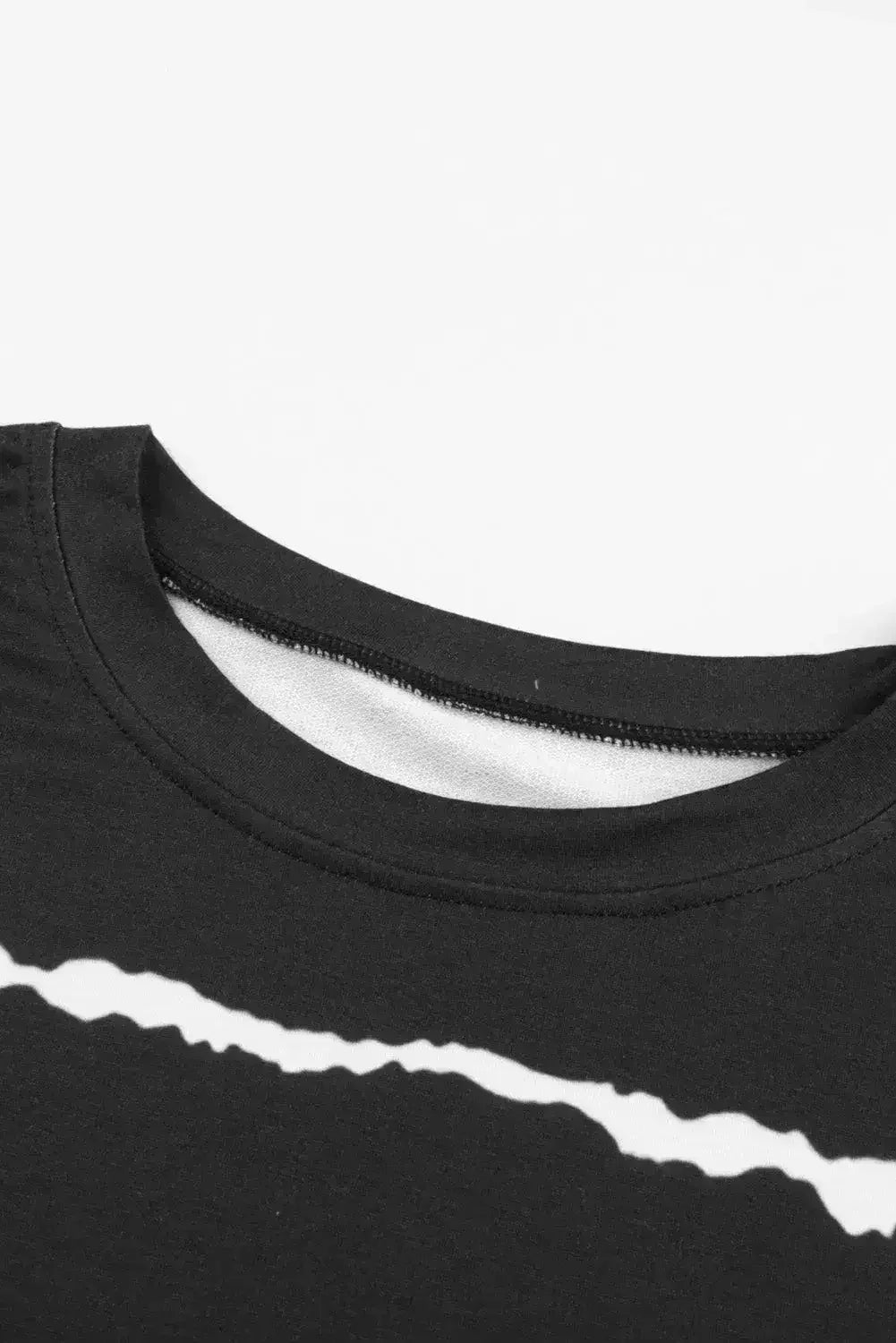 Tie-Dye Striped Black Sweatshirt