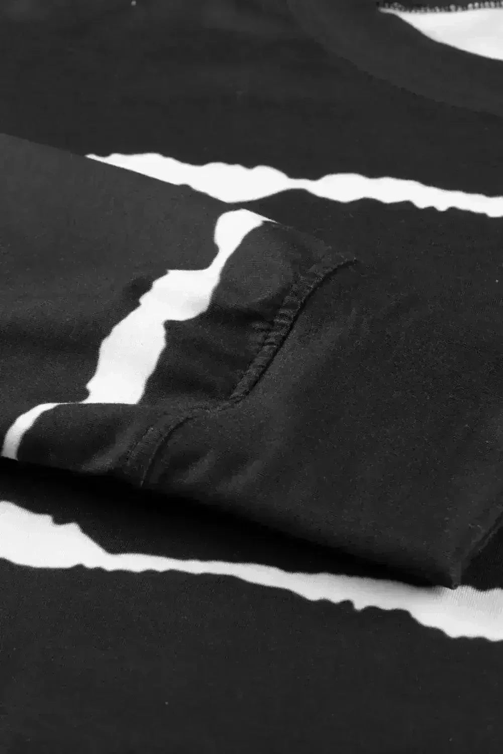 Tie-Dye Striped Black Sweatshirt