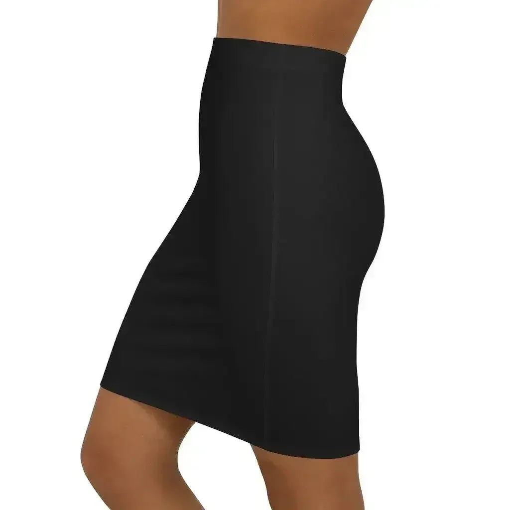 Stretchy Black Mini Pencil Skirt