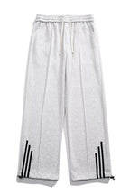 Men's Plus Size Casual Loose Fit Sweatpants with Striped Detail