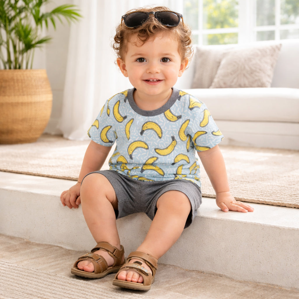 Banana Bamboo T-Shirt Shorts Set