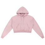 Basic B Grunge Wash Cropped Hoodie
