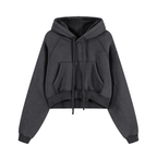 Basic B Grunge Wash Cropped Hoodie