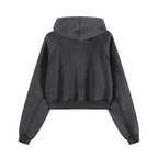 Basic B Grunge Wash Cropped Hoodie