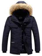 Men's Plus Size Fur Hooded Warm Winter Parka Coat