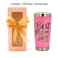 Best Mom Ever 20oz Tumbler Gift Set for Mother's Day & Birthday