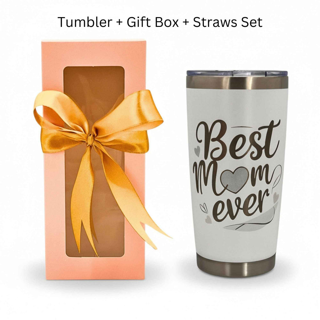 Best Mom Ever 20oz Tumbler Gift Set for Mother's Day & Birthday