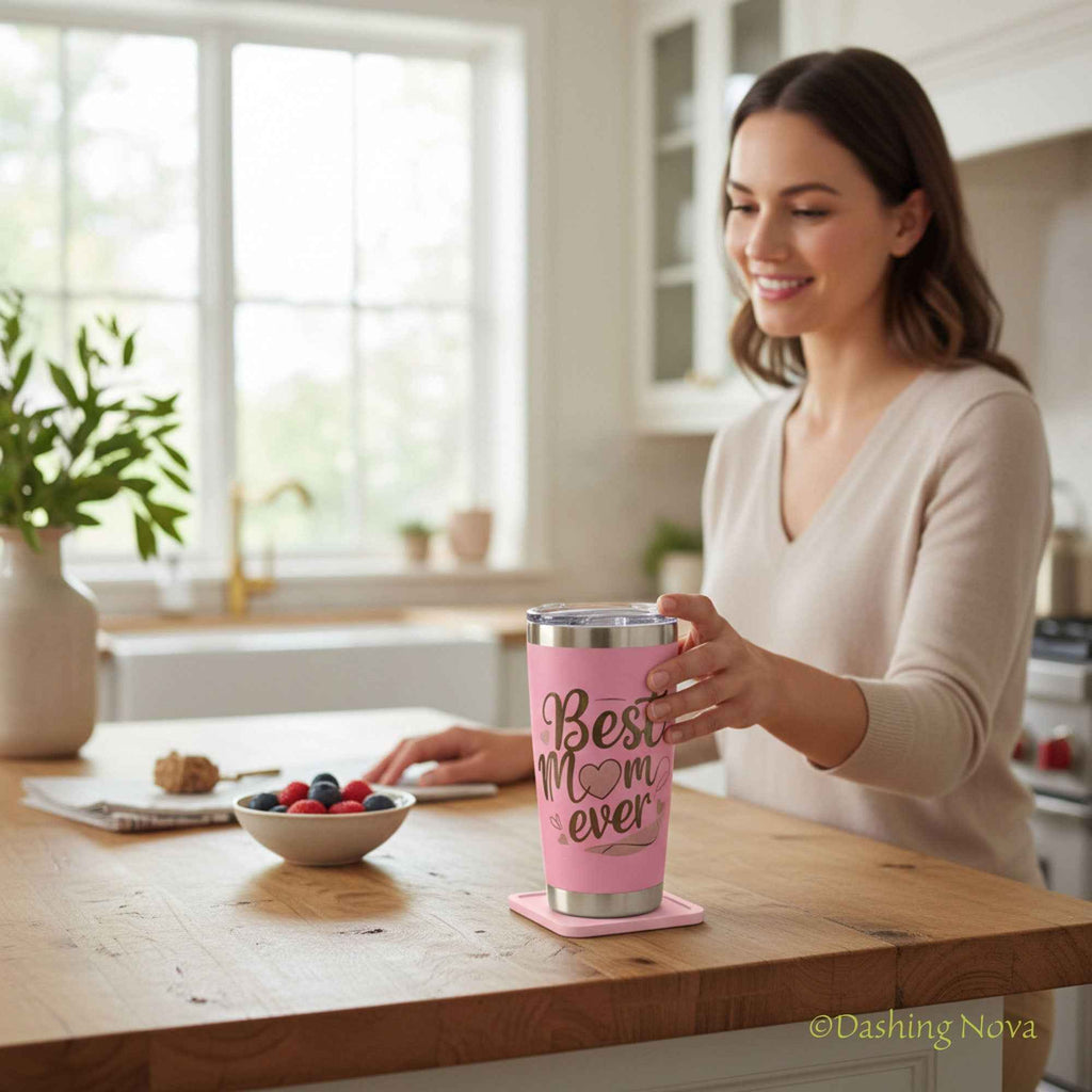 Best Mom Ever 20oz Tumbler Gift Set for Mother's Day & Birthday