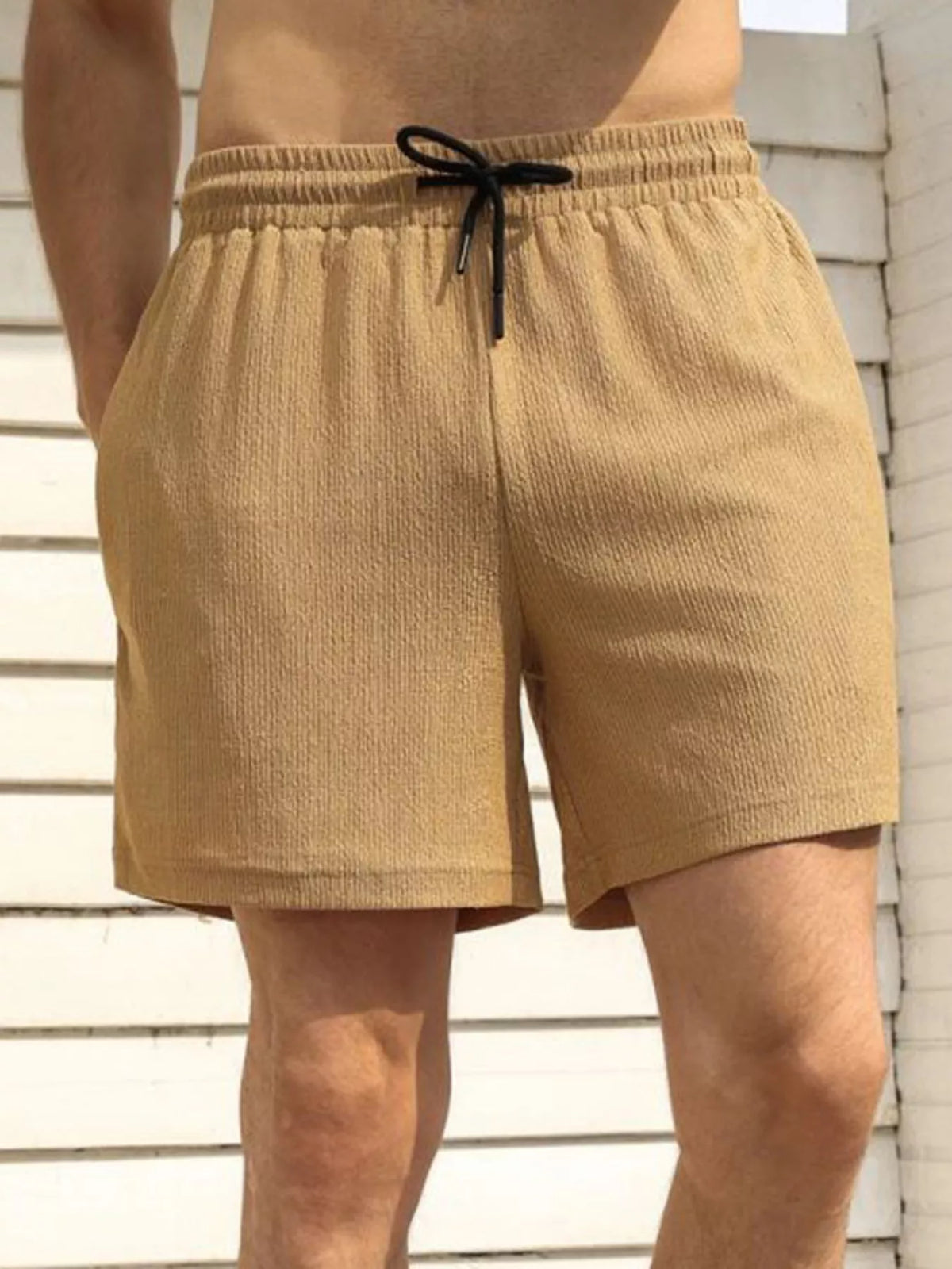 Drawstring Shorts with Pockets