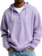 Mens Long-Sleeve Hooded Jacket Loose-Fit Casual Sweatshirt