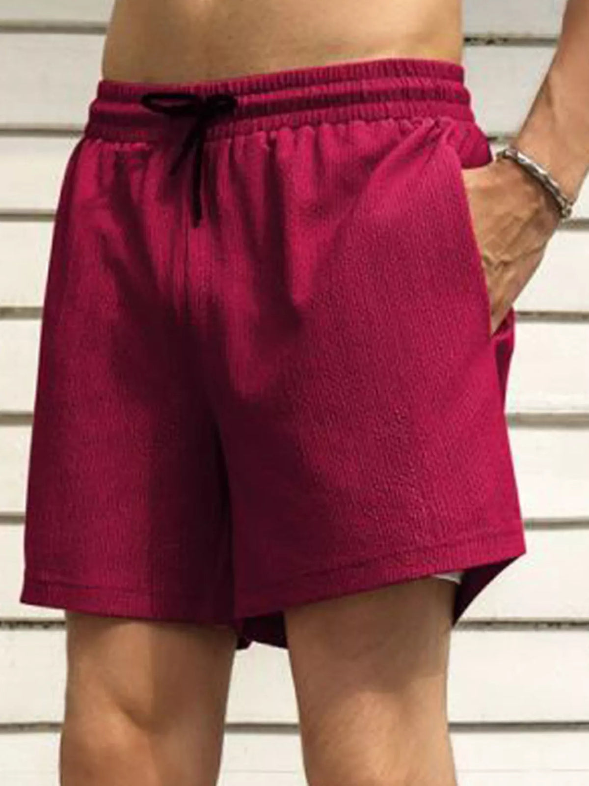 Drawstring Shorts with Pockets