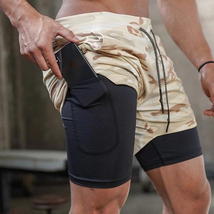 Camo 2-in-1 Running Shorts
