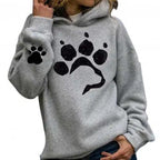Dog Paw Print Hooded Sweatshirt