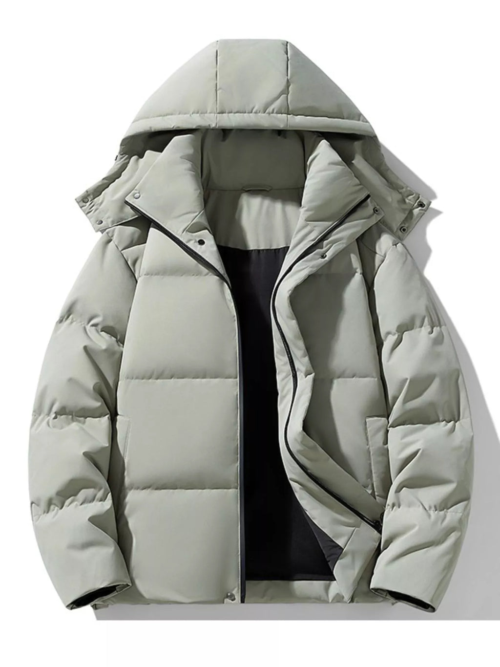 Men's Plus Size Hooded Padded Winter Puffer Jacket