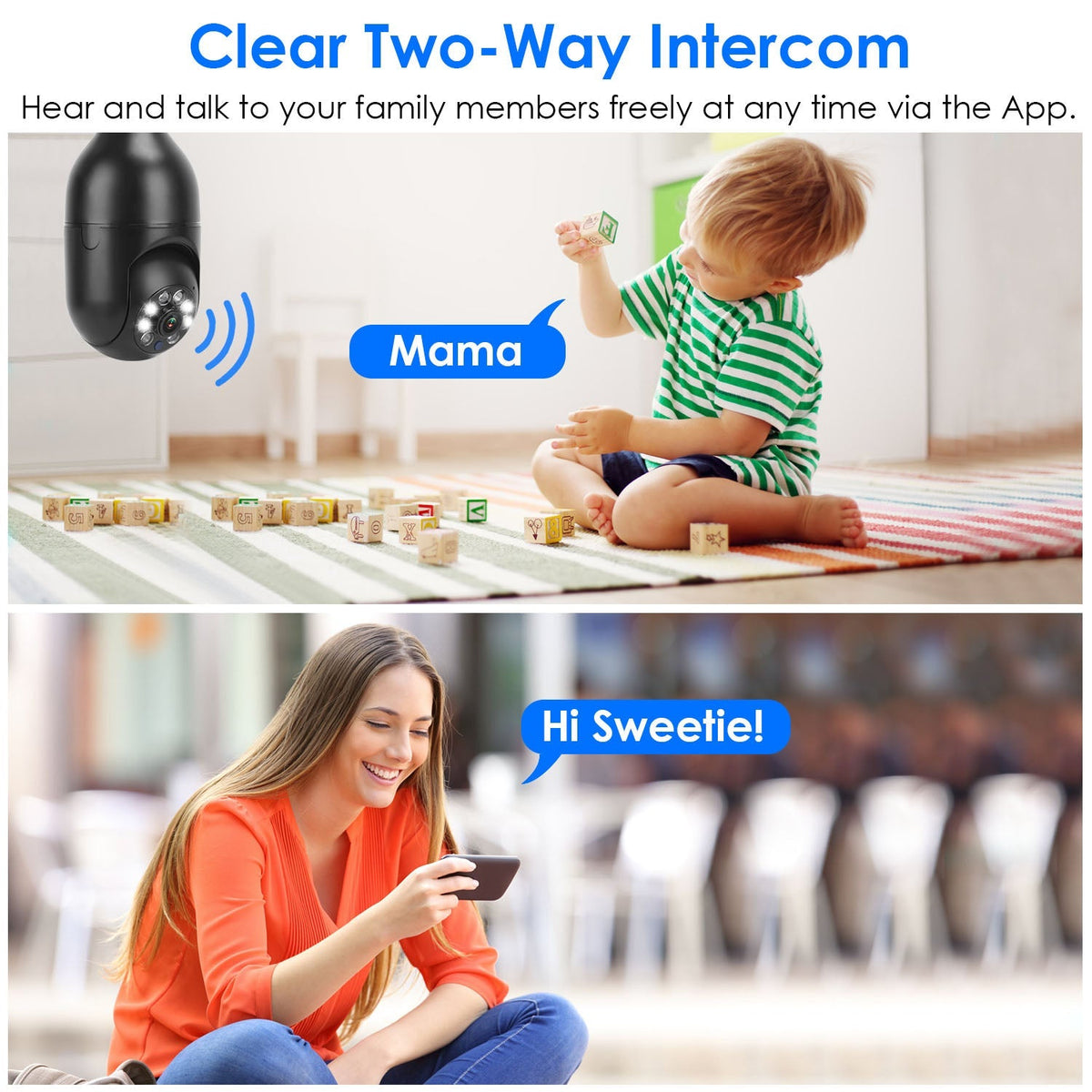 E27 1080P WiFi Bulb Camera