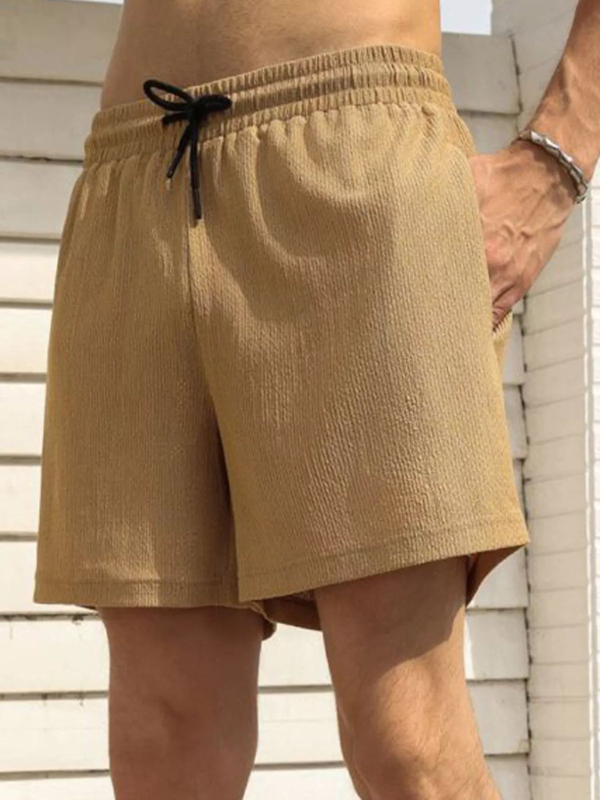 Drawstring Shorts with Pockets