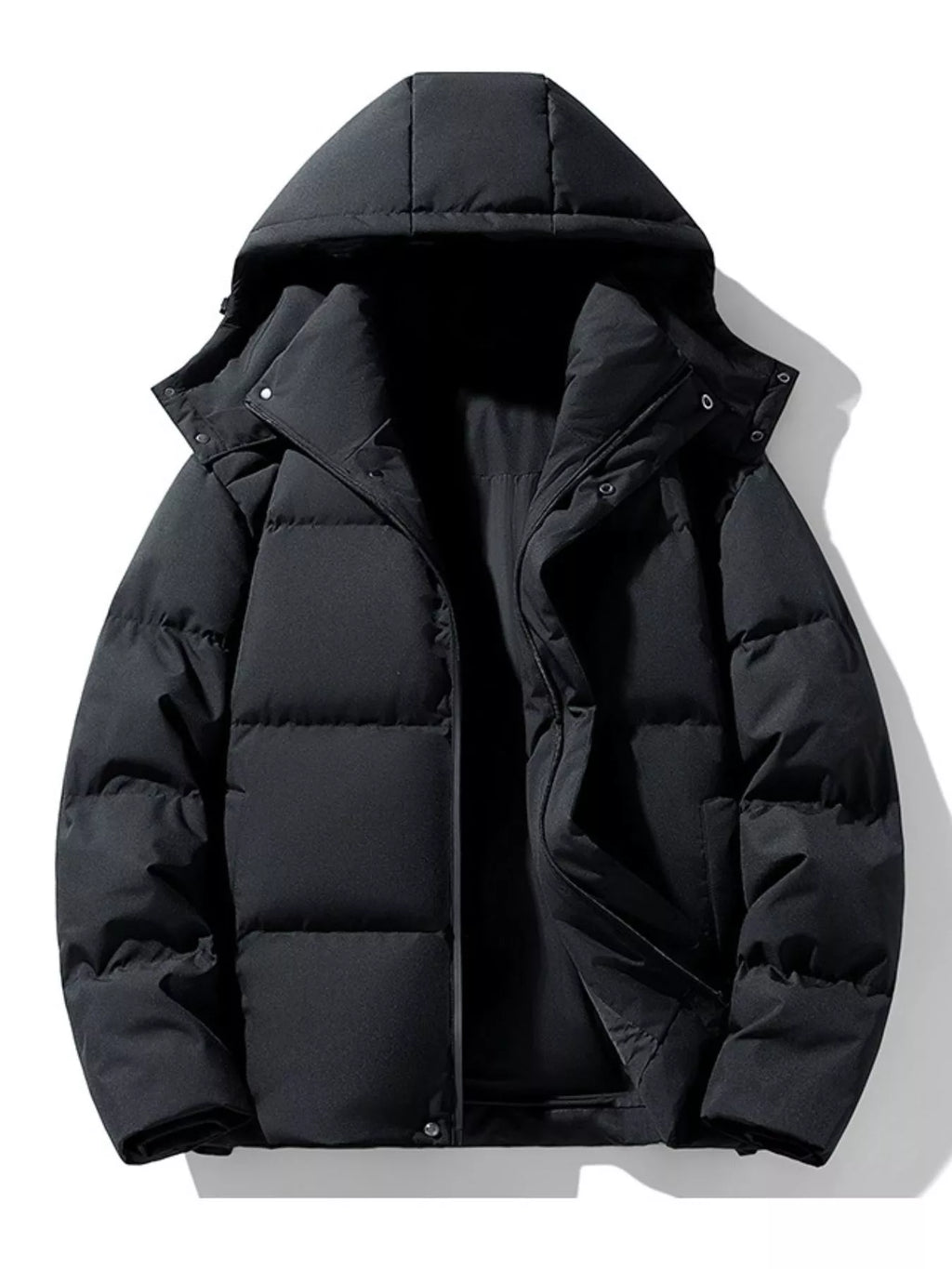 Men's Plus Size Hooded Padded Winter Puffer Jacket
