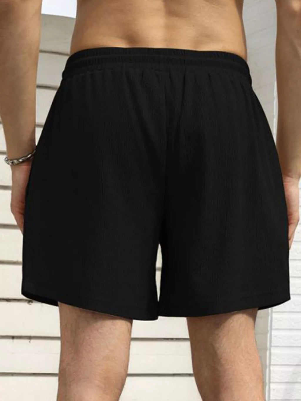 Drawstring Shorts with Pockets