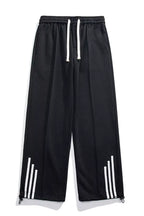 Men's Plus Size Casual Loose Fit Sweatpants with Striped Detail