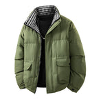 Mens Loose Casual Plus-Thickness Cotton Jacket For Young Men