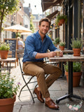 Olive Stretch Slim Fit Trousers