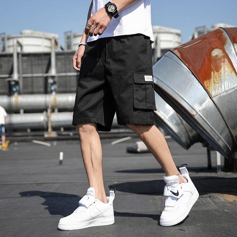 Loose Cotton Cargo Shorts