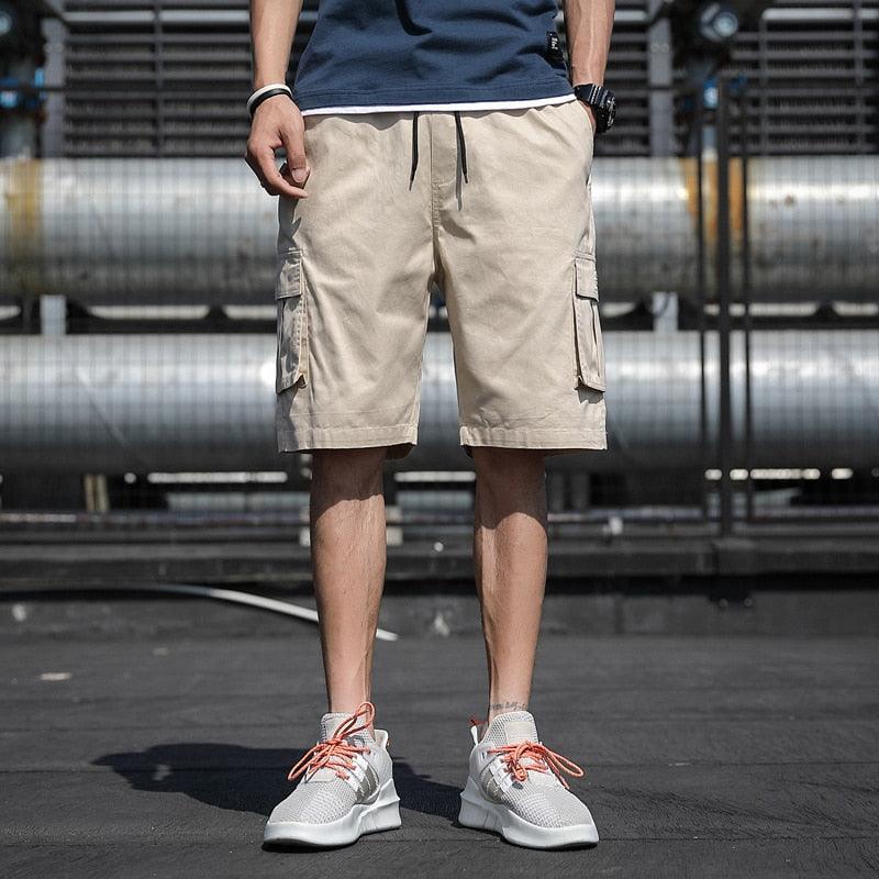 Loose Cotton Cargo Shorts