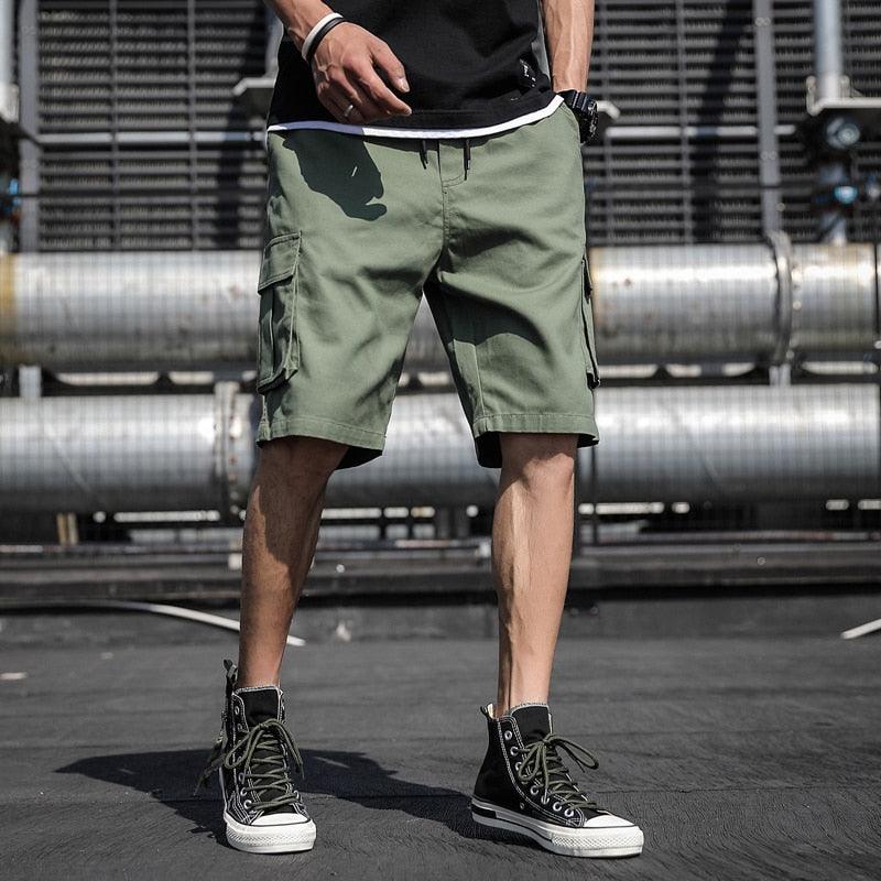 Loose Cotton Cargo Shorts