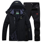 Men's Winter Waterproof Fleece Lined Outdoor Jacket Set - # BOAA13210017