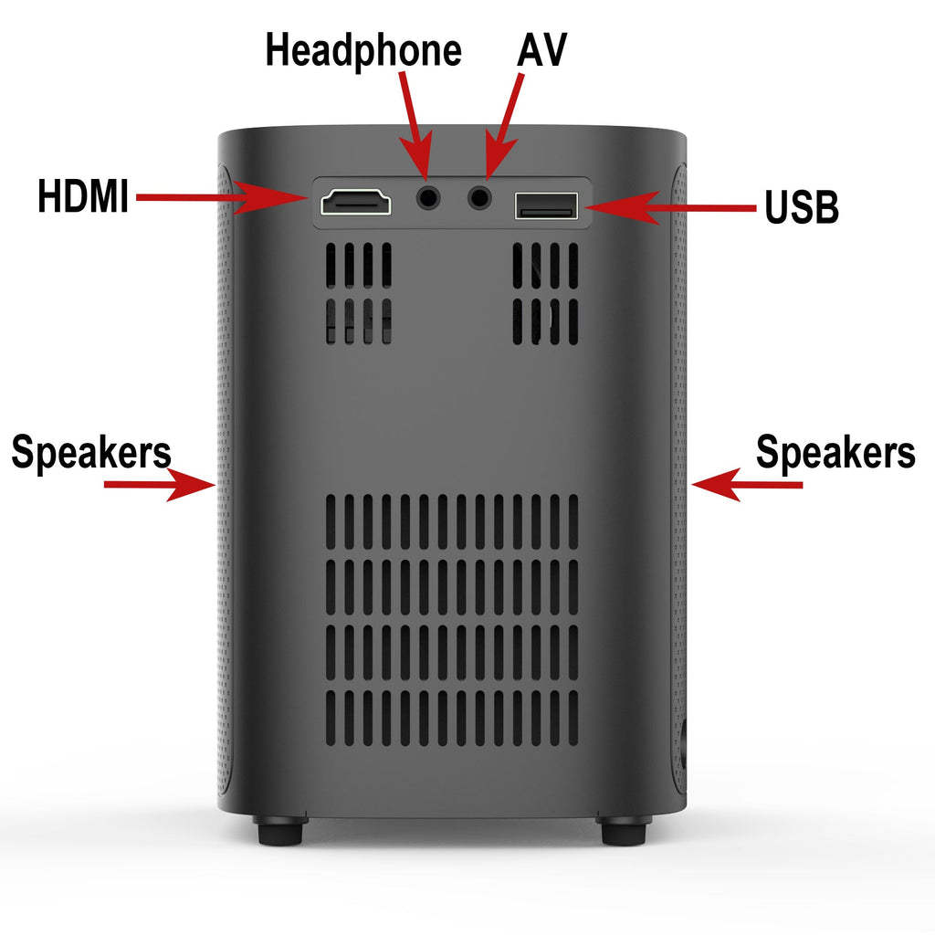 HoliScapes® USB Projector Kit - Halloween Vol 1 + Projector + 48" x 72" Projection Screen