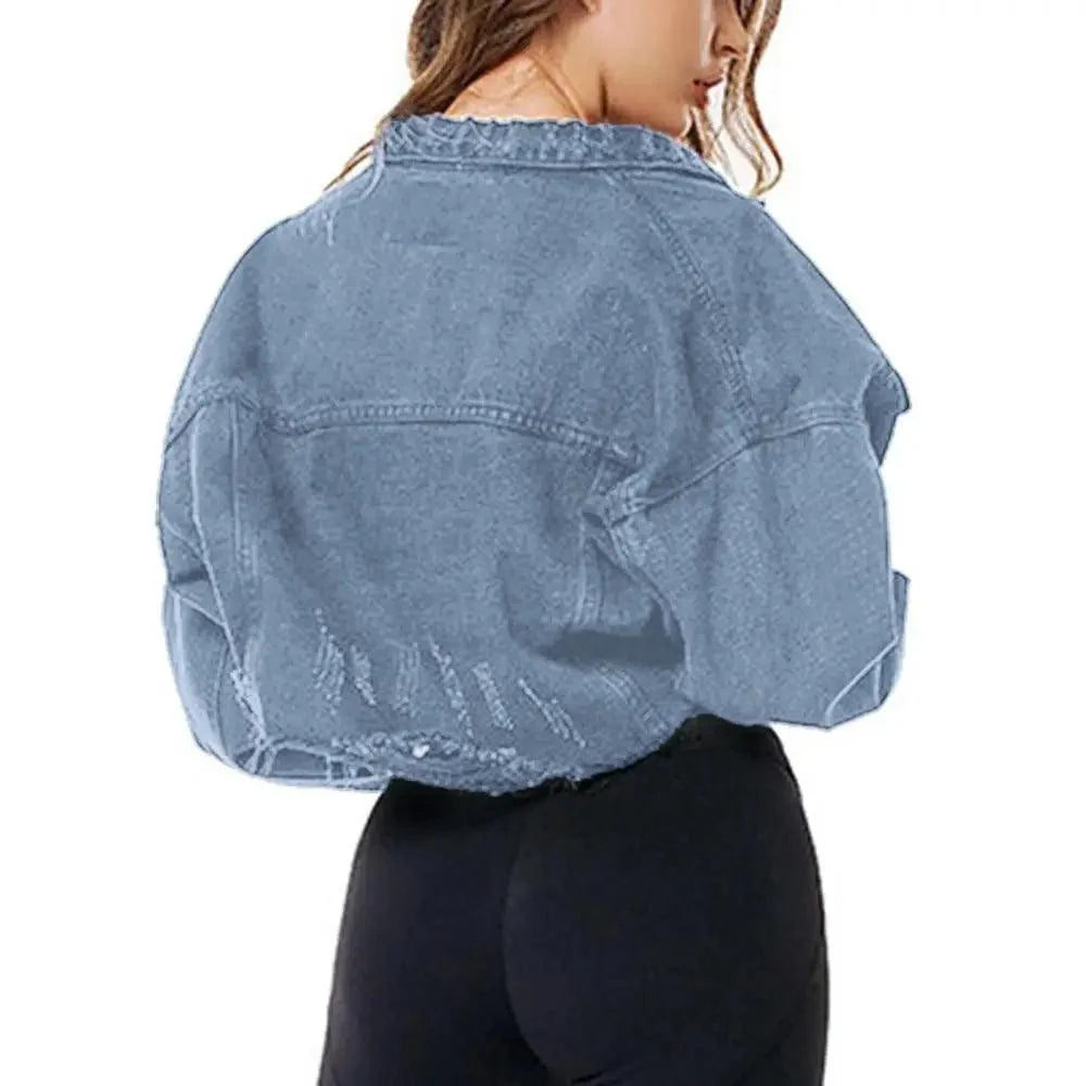Women's Ripped Denim Jacket