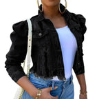 Women's Ripped Denim Jacket