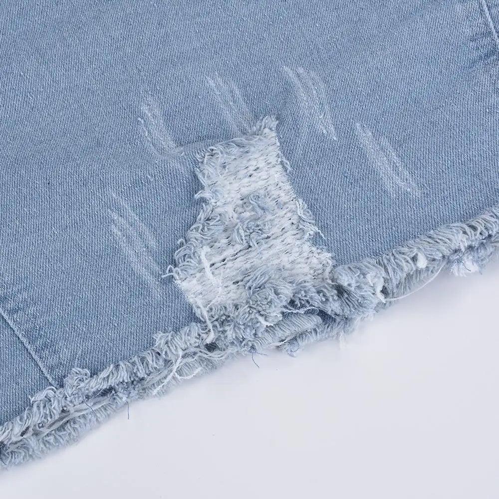 Women's Ripped Denim Jacket