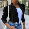 Women's Ripped Denim Jacket